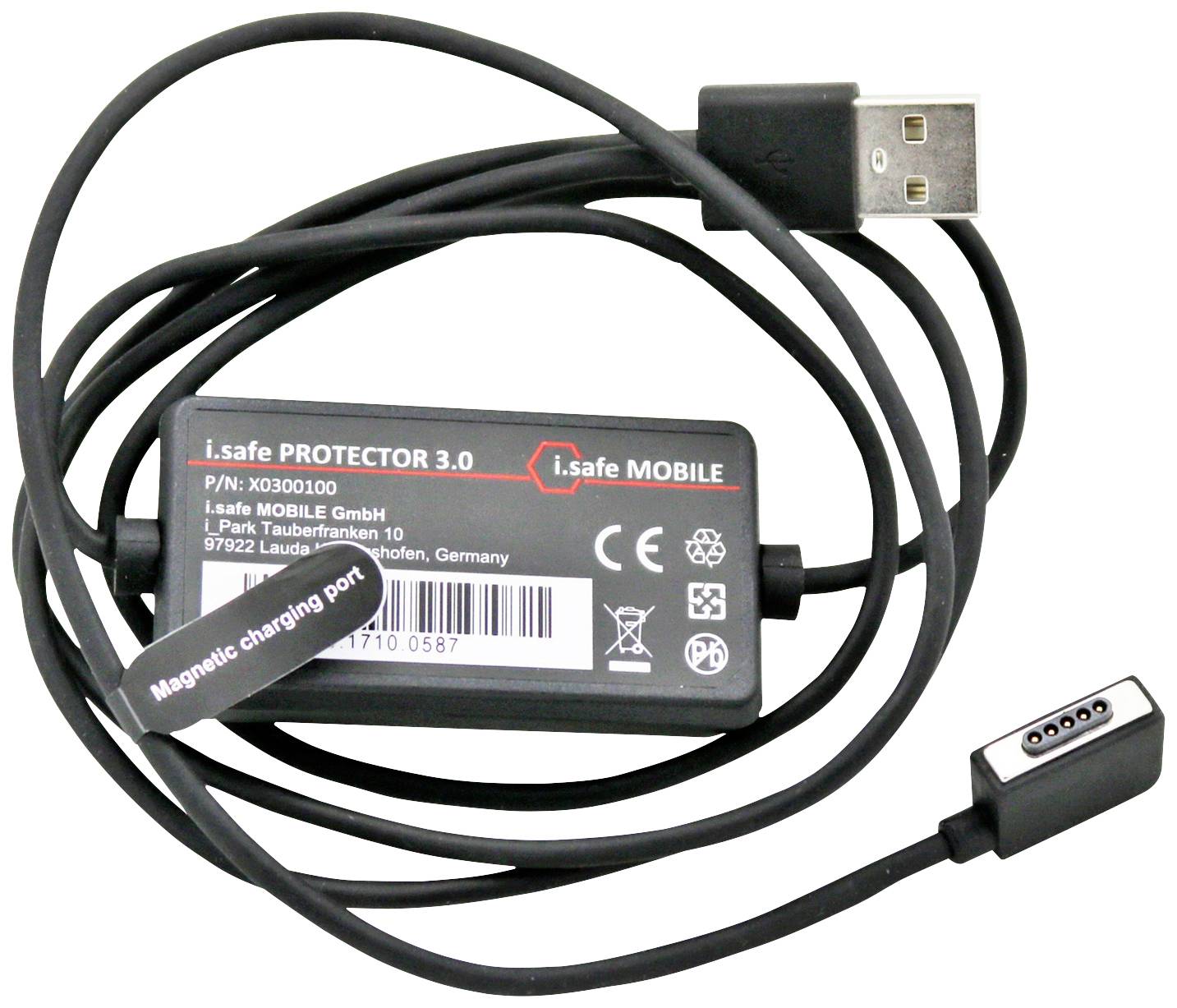 iSafe MOBILE PROTECTOR 3.0 Adaptateur de charge raccordement magnétique noir