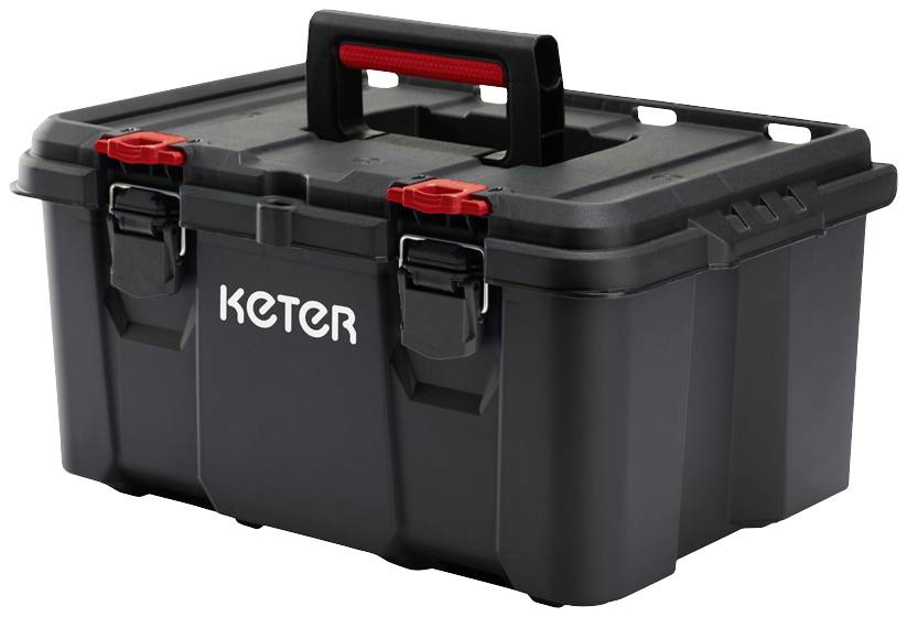 KETER 250927 Stack n Roll Boîte à outils vide noir