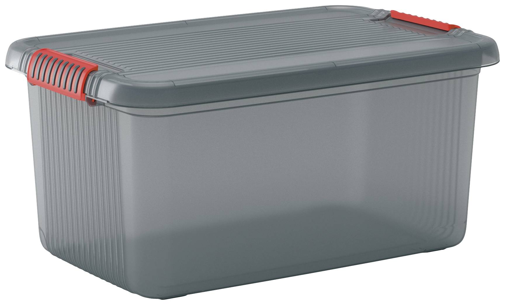 KIS 237047 Boîte de rangement K Latch empilable (l x H x P) 590 x 280 x 390 mm gris fumé, translucide 1 pc(s)