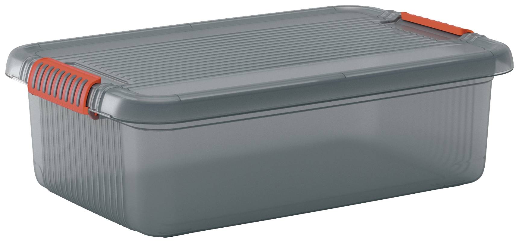 KIS 237489 Boîte de rangement K Latch empilable (l x H x P) 590 x 180 x 390 mm gris fumé, translucide 1 pc(s)