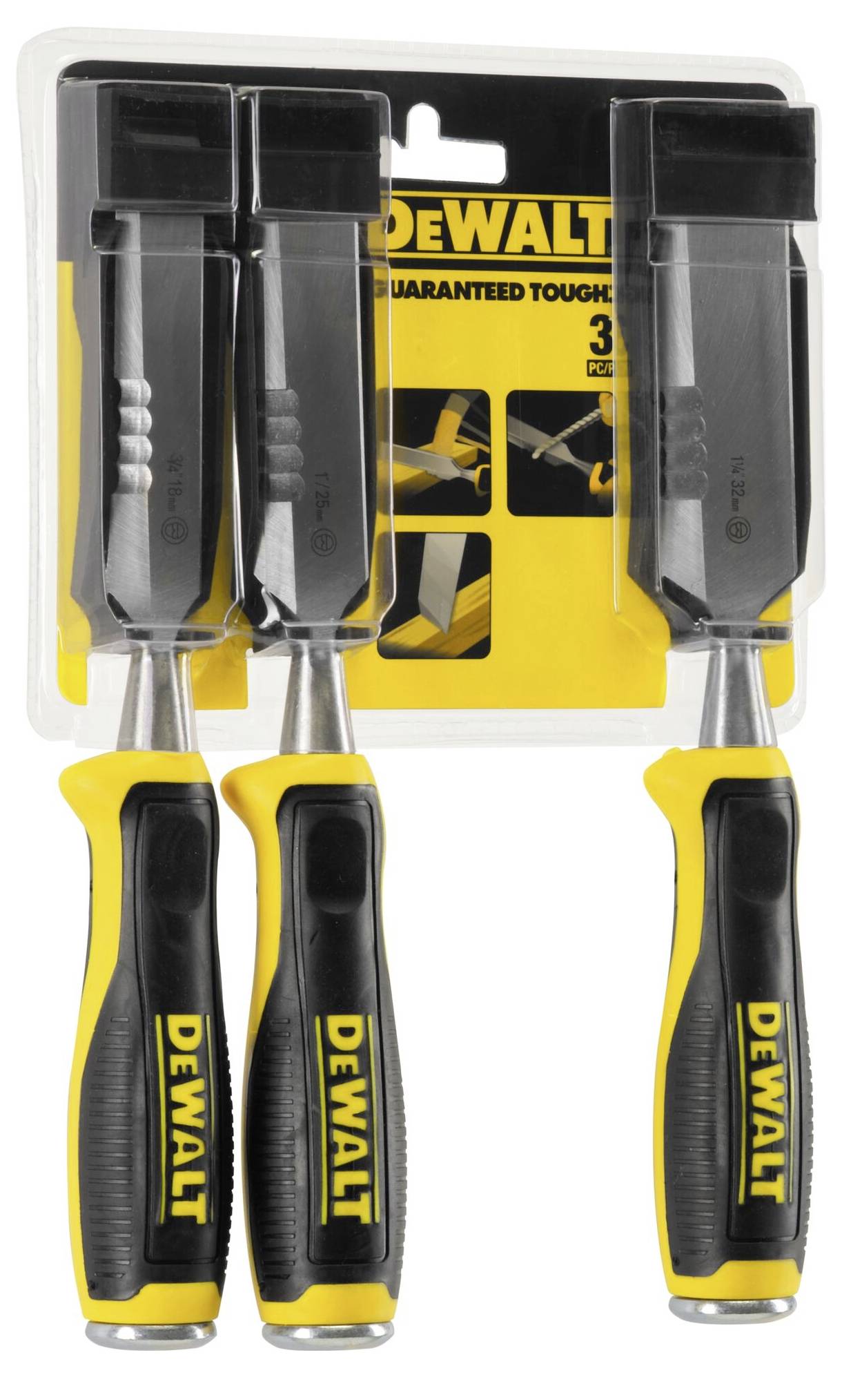 SET de 3 pièces 18, 25, 32 mm DEWALT DWHT0-16148