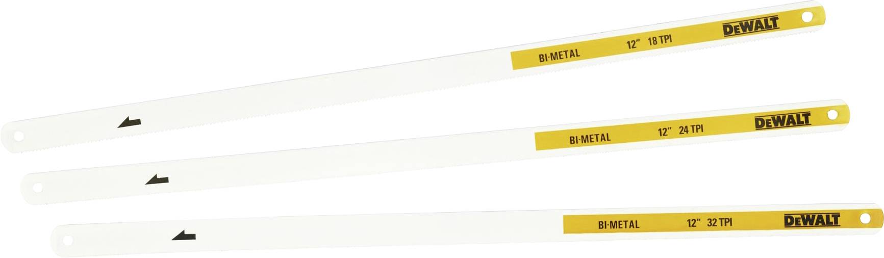 Lames de scie bi-métal 300 mm 3 avec 18 / 24 / 32 TPI DEWALT DWHT0-20558