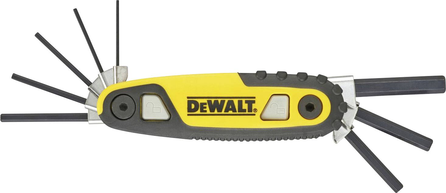 DEWALT 6 pans intérieurs Jeu de clés mâles coudées 1.5 mm, 2 mm, 2.5 mm, 3 mm, 4 mm, 5 mm, 6 mm, 8 mm