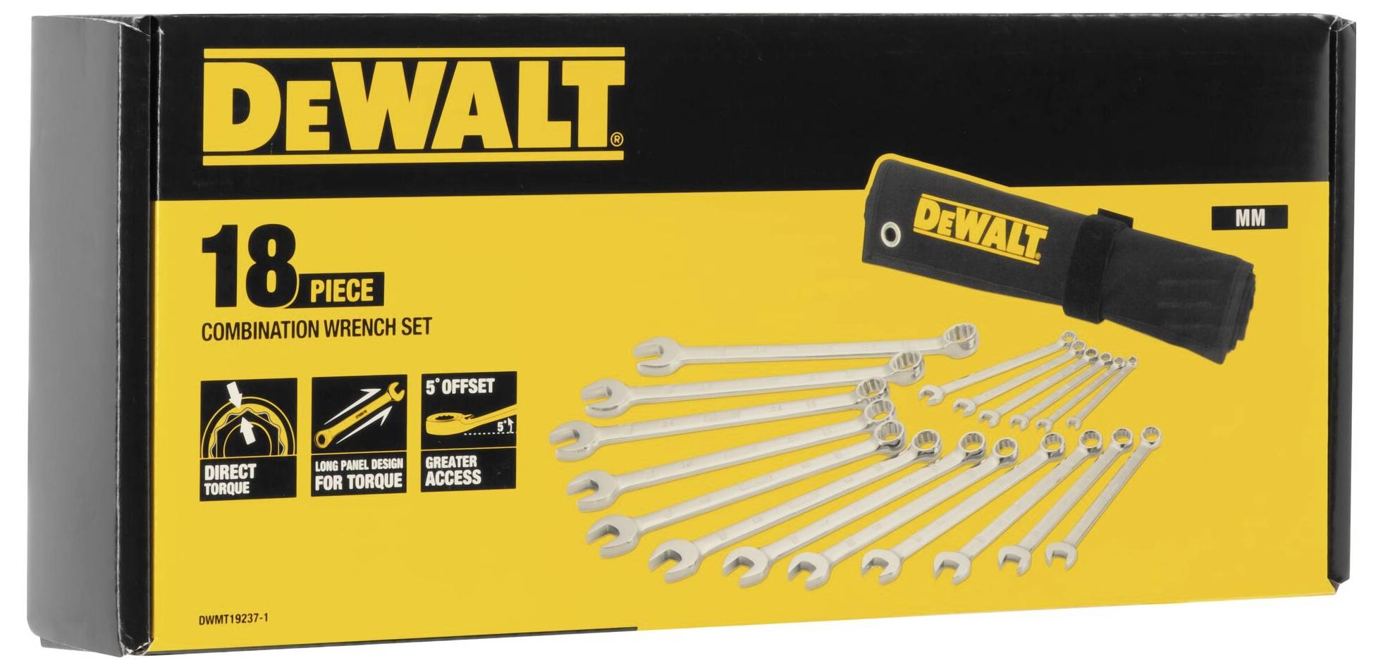 DEWALT DWMT19237-1 Jeu de clés mixtes 18 pièces Ouverture de clé (métrique) 7 - 24 mm