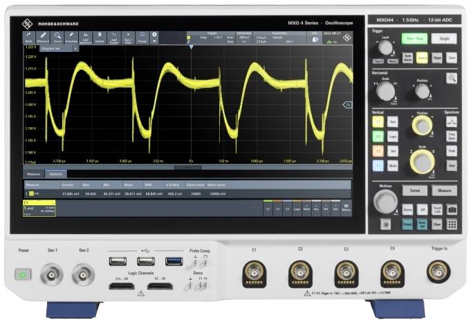 Oscilloscope numérique Rohde & Schwarz R&S® MXO44-ULTM 200 MHz 4 canaux 5 Géch/s 400 Mpts 12 bits