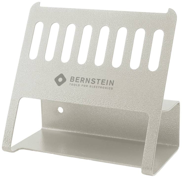 Supports métalliques BERNSTEIN pour le rangement des outils, avec un design perforé pour un accès facile.