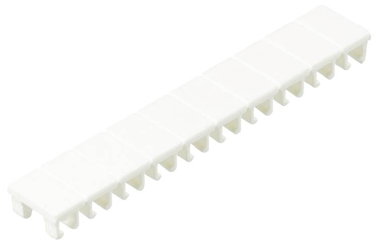 Un chemin de câbles blanc rectangulaire avec plusieurs compartiments pour organiser et acheminer les câbles.