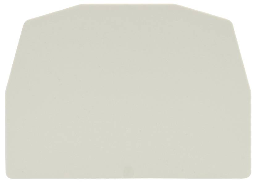 Un objet simple, rectangulaire avec un bord supérieur biseauté sur un fond blanc.