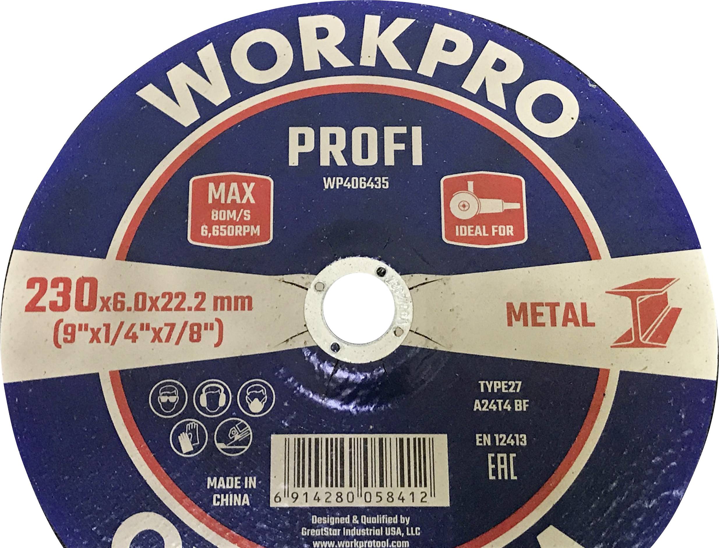 WorkPro WP406435 Disque abrasif Diamètre 230 mm 5 pc(s)