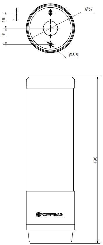 Werma Signaltechnik Colonne de signalisation 686.370.05 RST 56 LED jaune, vert, rouge 1 pc(s)