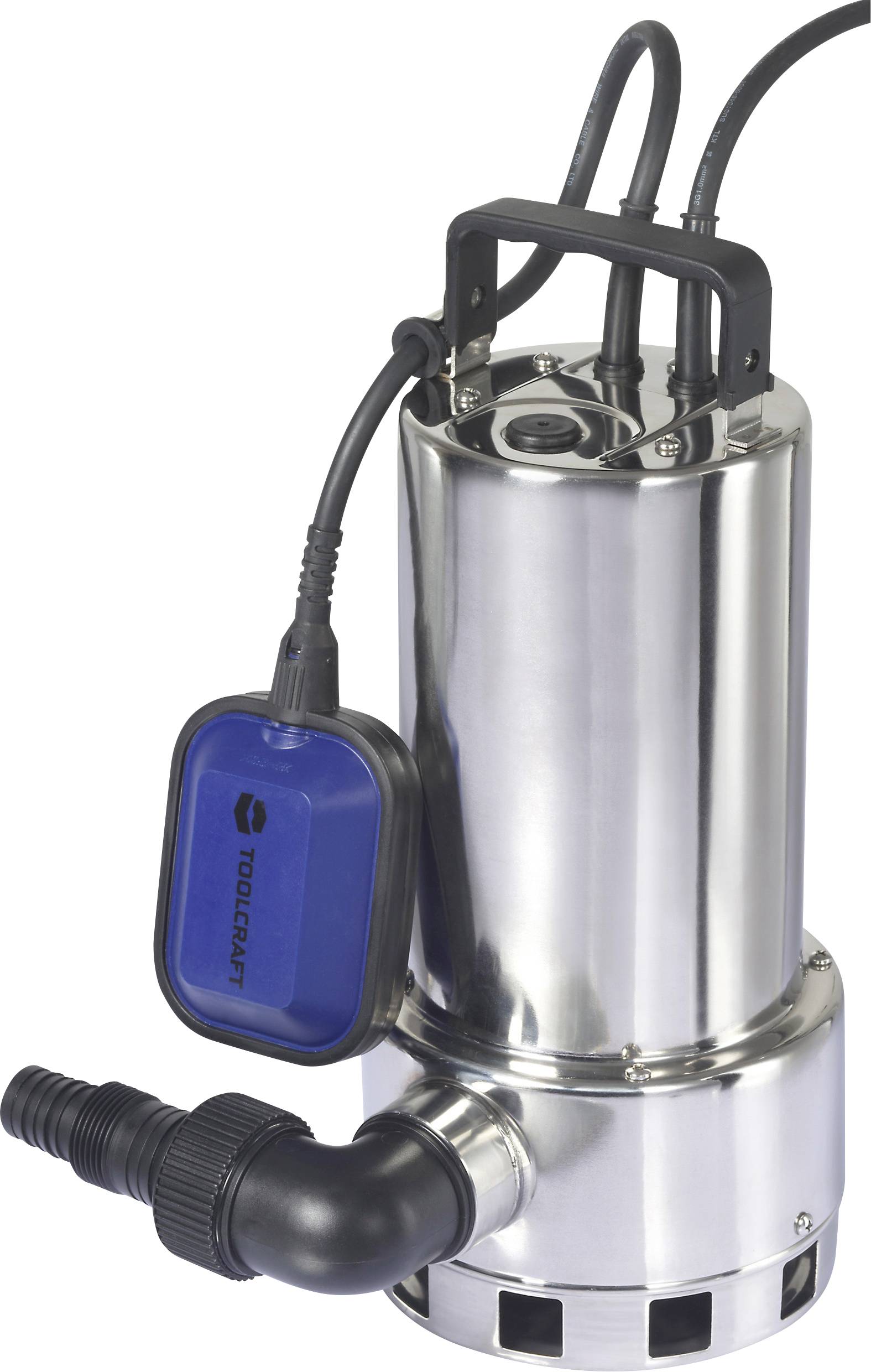 TOOLCRAFT TO-9825720 Pompe submersible pour eaux chargées 18500 l/h 8 m