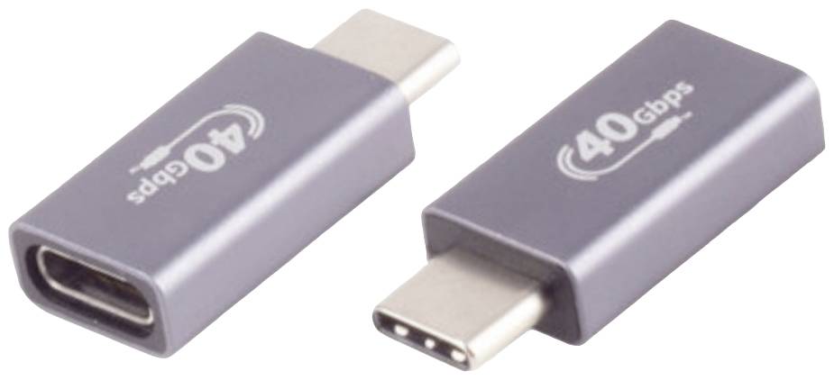 Adaptateur USB-C ®, port USB-C ®, 4.0, métal, Pro 10080138 BKL Electronic Contenu: 1 pc(s)