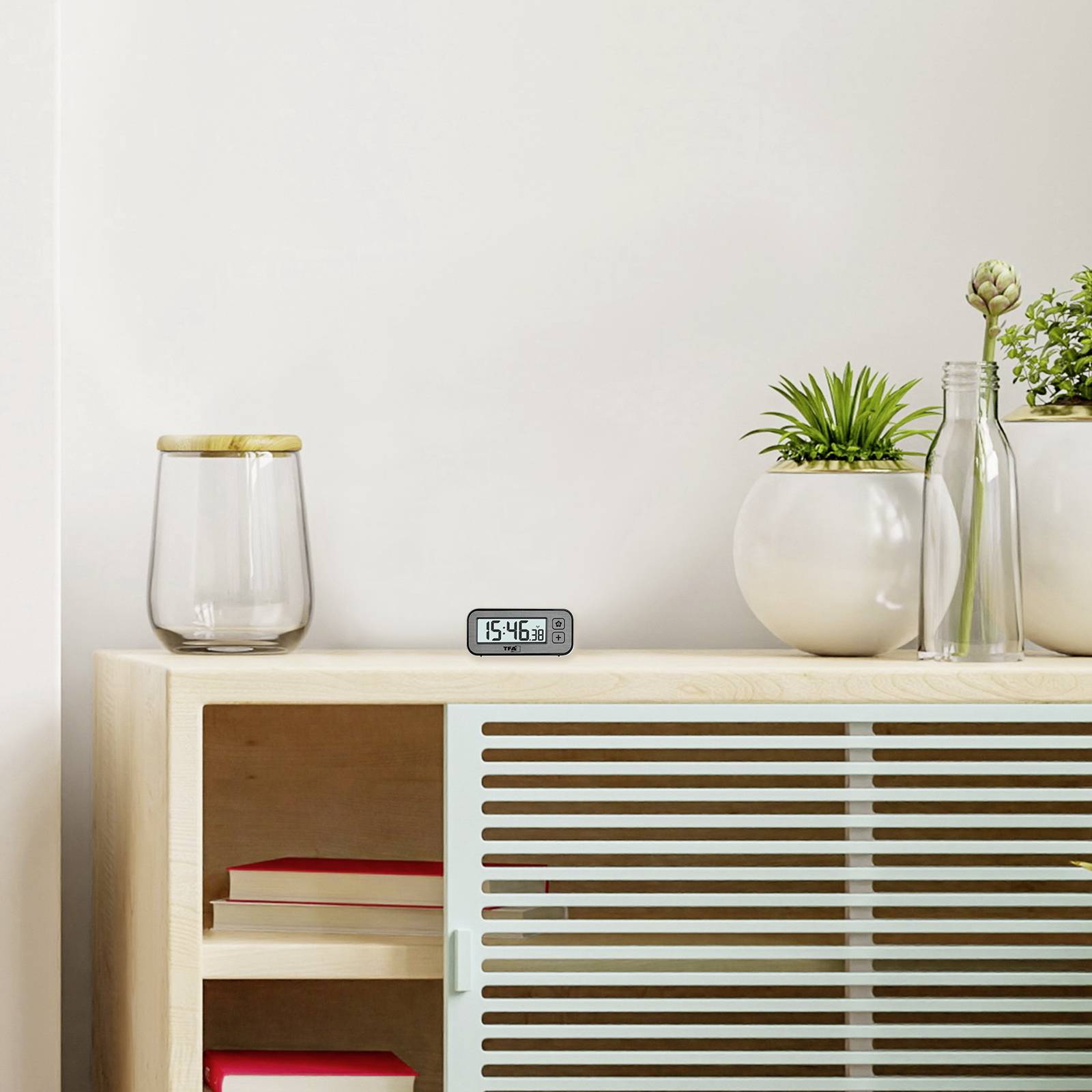 TFA Dostmann 60.2522.10 radiopiloté(e) Réveil gris Heures de réveil 1