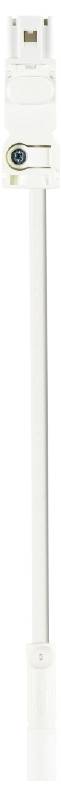 Clé USB blanche avec un long câble, orientée verticalement. Un port USB est visible en haut, et un connecteur pour les branchements est situé en bas.