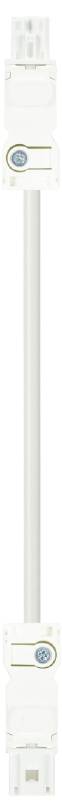 Un câble d'extension USB blanc avec des connecteurs USB-A aux deux extrémités, représenté de manière symétrique au centre.