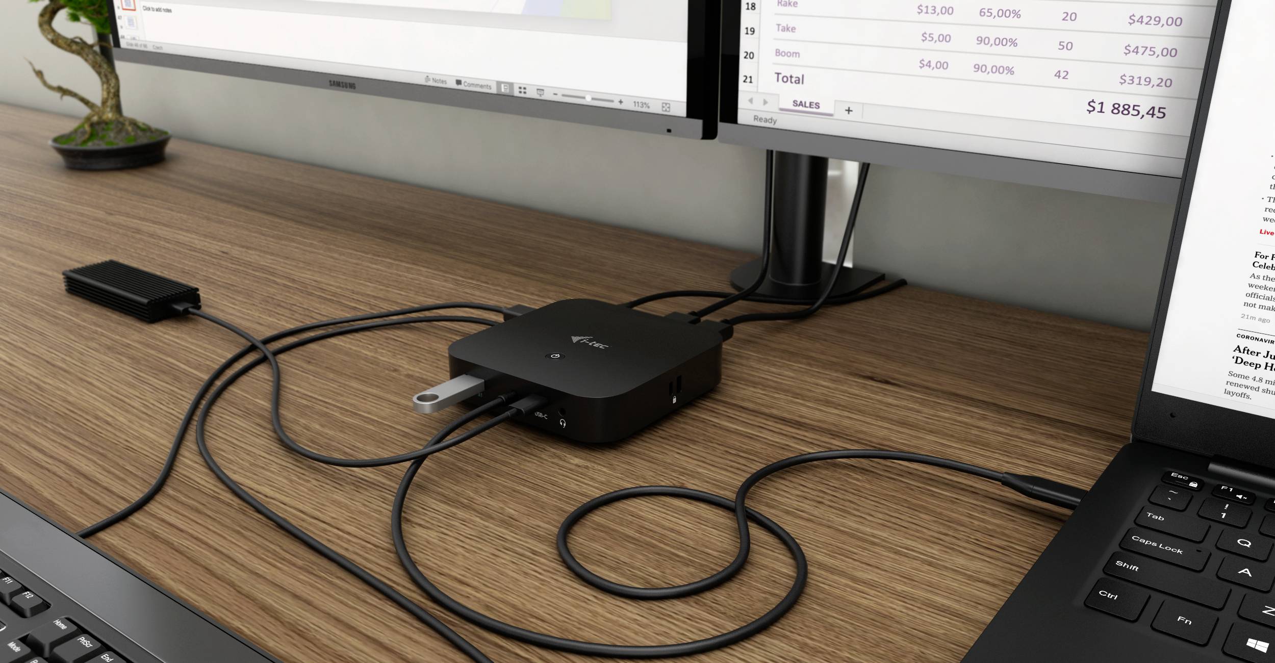 i-tec Station d'accueil USB-C® I-TEC USB-C Dual Display Docking Station