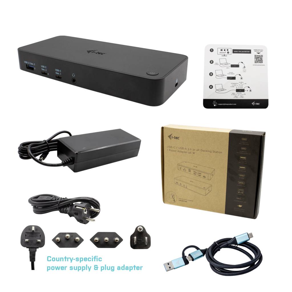 i-tec Station d'accueil USB-C® I-TEC USB 3.0/USB-C/Thunderbolt 3x 4K DS