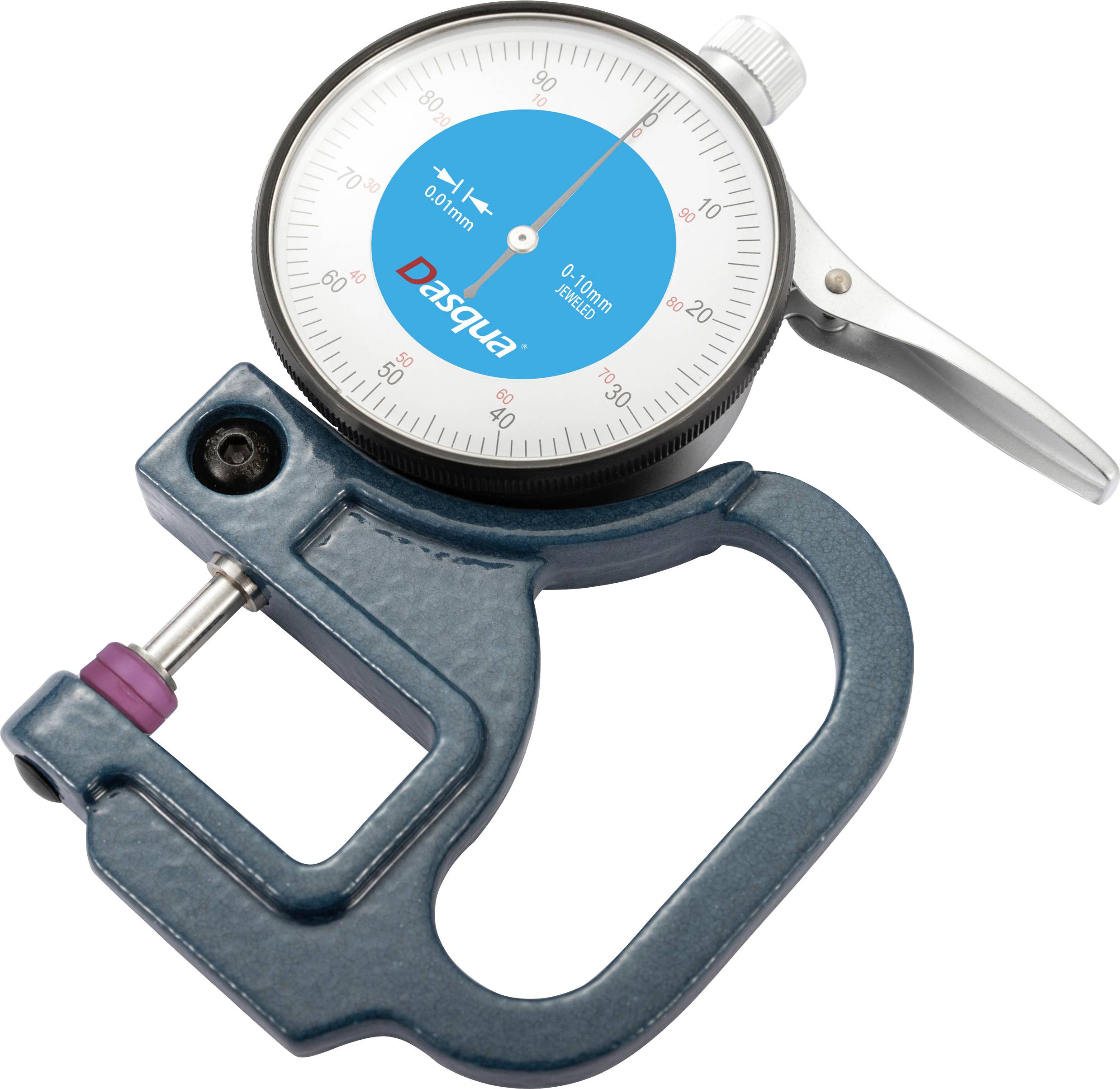Dasqua 5841-8105 Mesureur d'épaisseur de cadran avec mesure de contrôle 10 mm