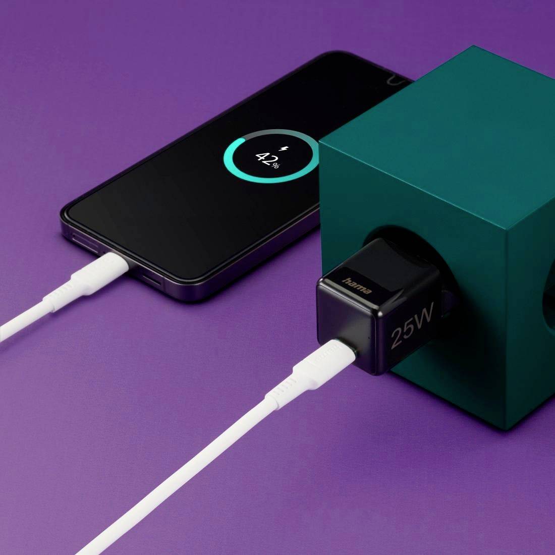 Hama 00201985 Chargeur USB 25 W 1x USB-C® Power Delivery noir intérieure USB Power Delivery (USB-PD)