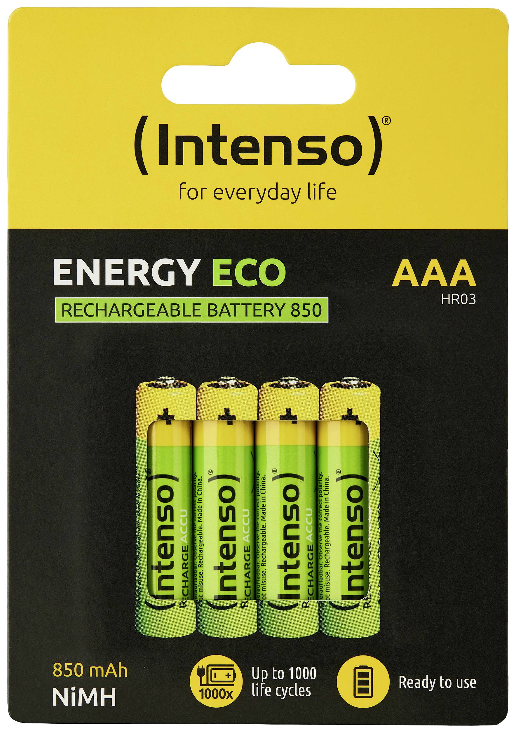 Intenso 7505114 Pile rechargeable LR3 (AAA) NiMH 850 mAh 1.2 V 4 pc(s)