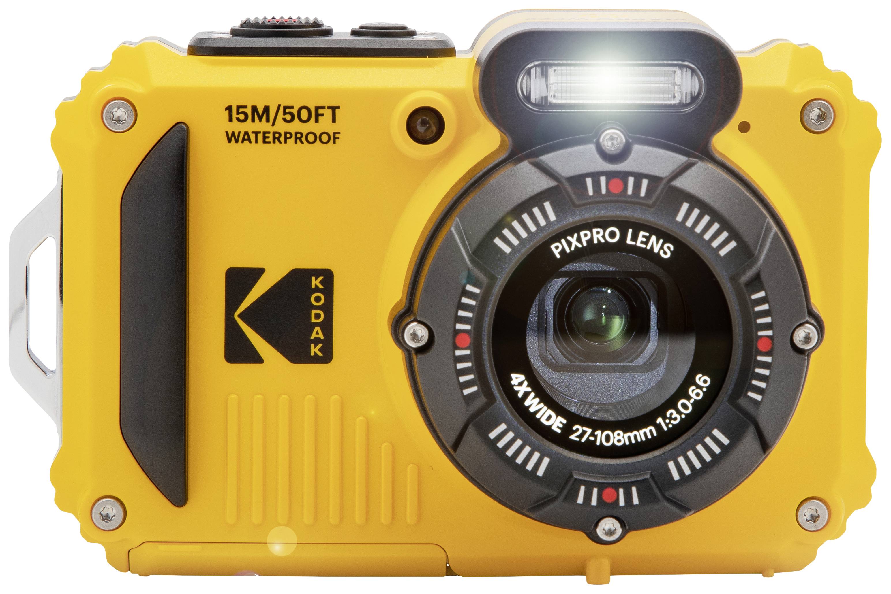 Kodak Pixpro WPZ2 + 2 Akku + microSD Bundle Appareil photo numérique 15 Mill. pixel Zoom optique: 4 x jaune avec accu, flash