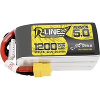 Tattu Pack de batterie (LiPo) 22.2 V 1200 mAh Nombre de cellules: 6 150 C bloc XT60 Tattu Pack de batterie (LiPo) 22.2 V 1200 mAh Nombre de cellules: 6 150 C bloc XT60