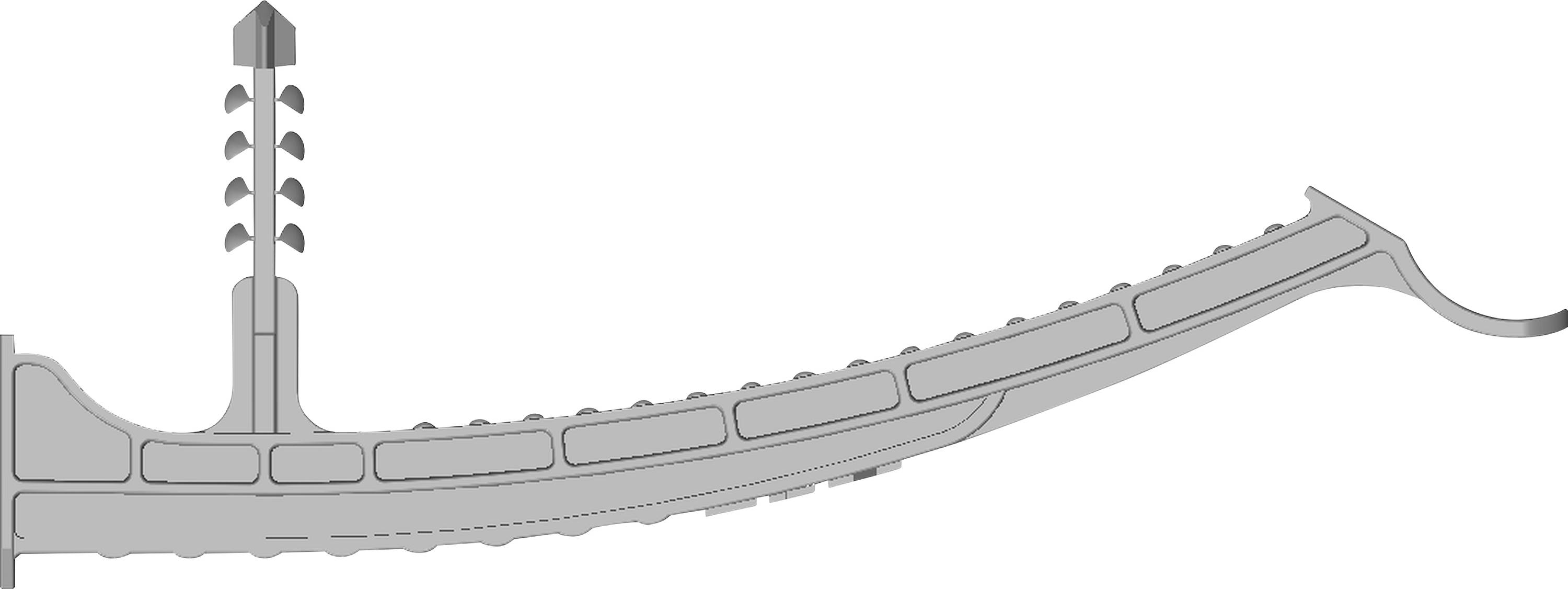 N & L Klemmbügel 100mm Elément de fixation enfichable 540STN pour montage par emboîtement dans la maçonnerie, sans halogène, avec