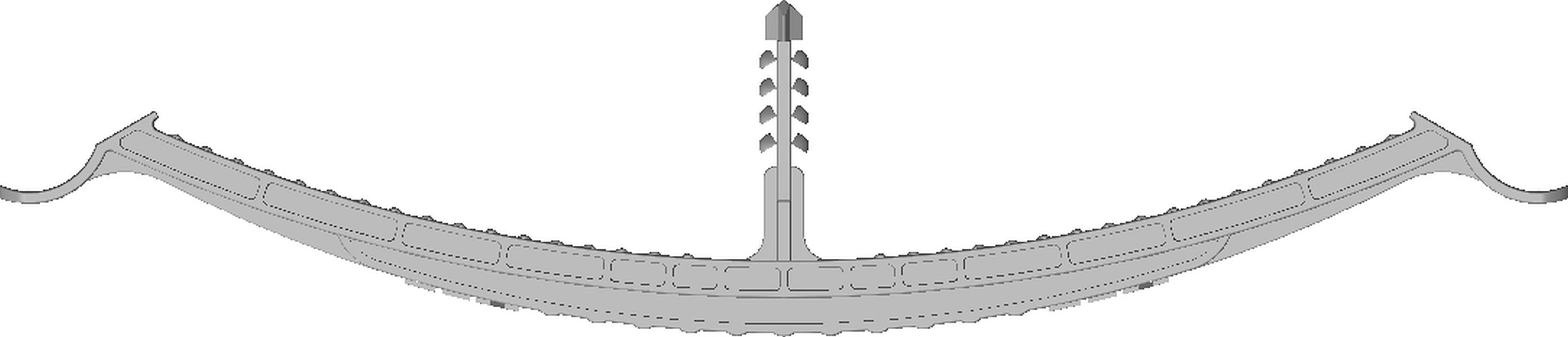 N & L Klemmbügel 200mm Elément de fixation enfichable 541STN pour montage par emboîtement dans la maçonnerie, sans halogène, avec