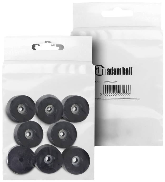 Adam Hall 4911 M8 AH Set de pieds en caoutchouc 8 pc(s)
