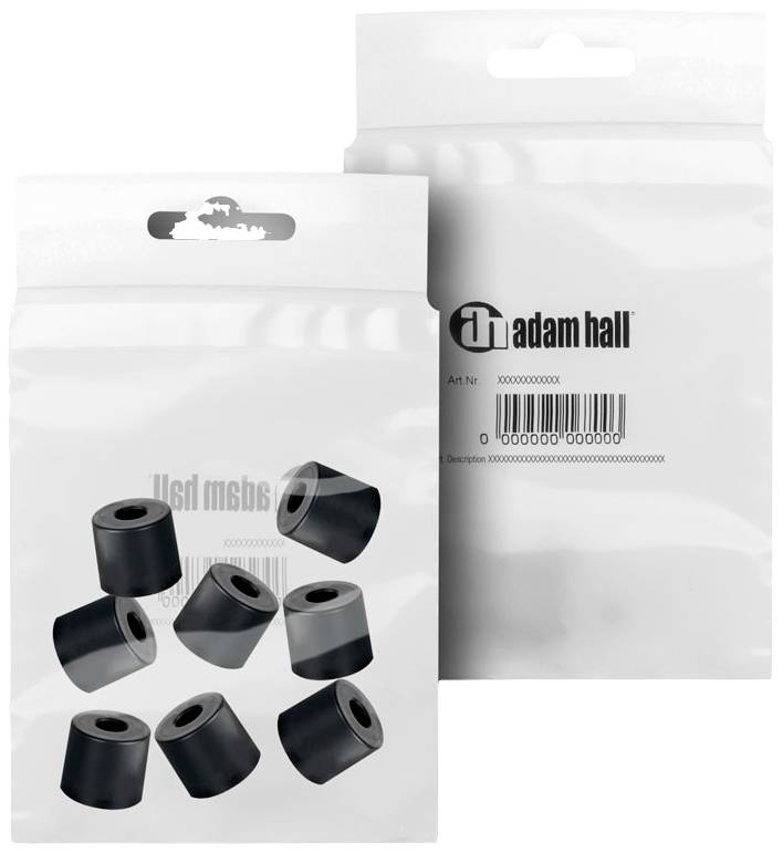 Adam Hall 4913 M8 AH Set de pieds en caoutchouc 8 pc(s)
