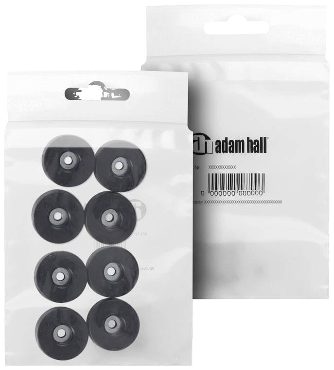 Adam Hall 4907 M8 AH Set de pieds en caoutchouc 8 pc(s)