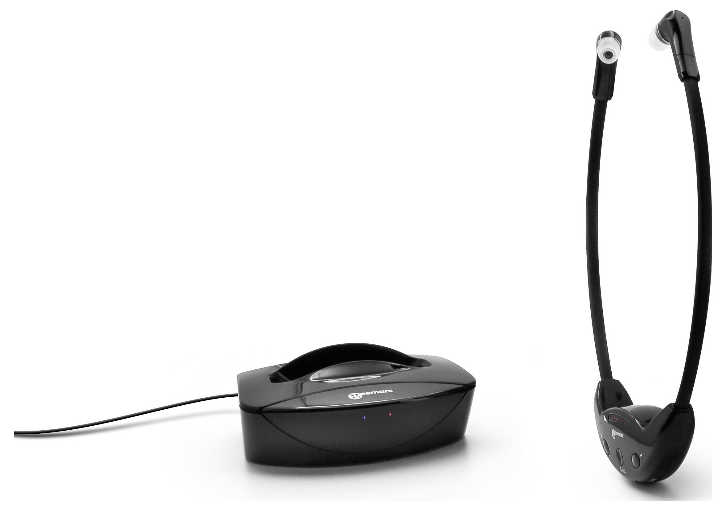 Geemarc CL7700 Écouteurs intra-auriculaires Bluetooth, sans fil Stereo noir volume réglable Hi-Fi