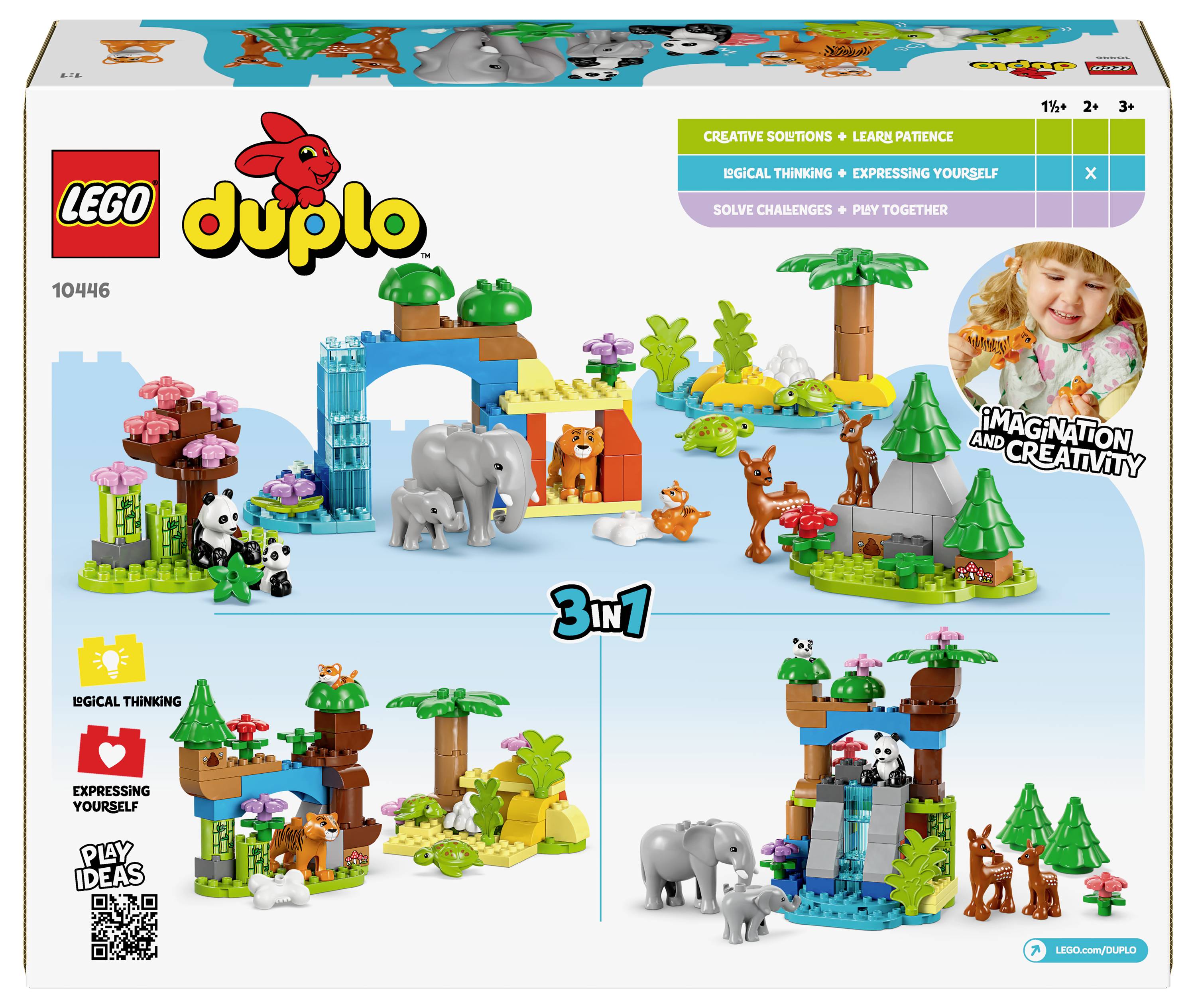 10446 LEGO® DUPLO® Lot de 3 en 1 pour les familles d'animaux sauvages
