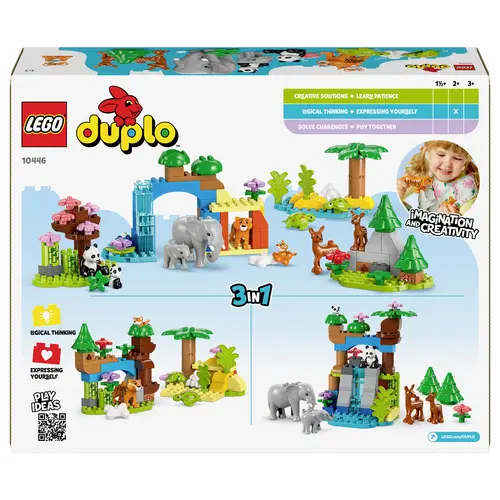 10446 LEGO® DUPLO® Lot de 3 en 1 pour les familles d'animaux sauvages 10446 LEGO® DUPLO® Lot de 3 en 1 pour les familles d'animaux sauvages