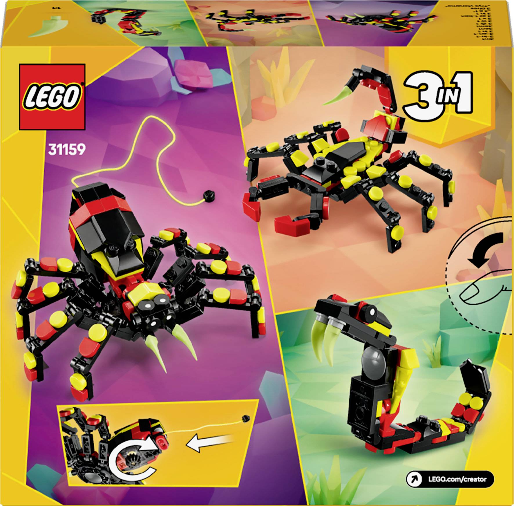 31159 LEGO® CREATOR Animaux sauvages : une araignée surprise