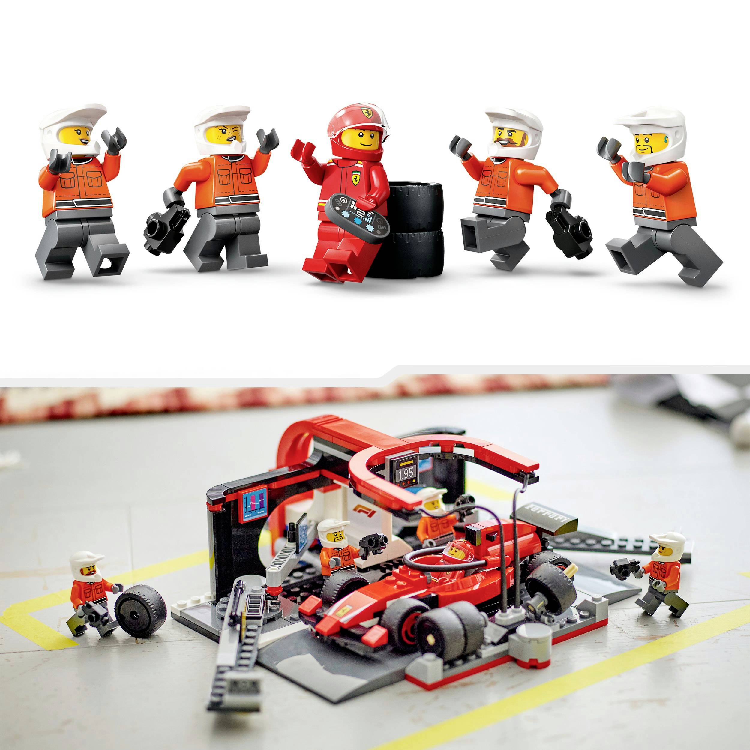 60443 LEGO® CITY Arrêt de la boîte F1® avec Boxencrew et Ferrari Flitzer