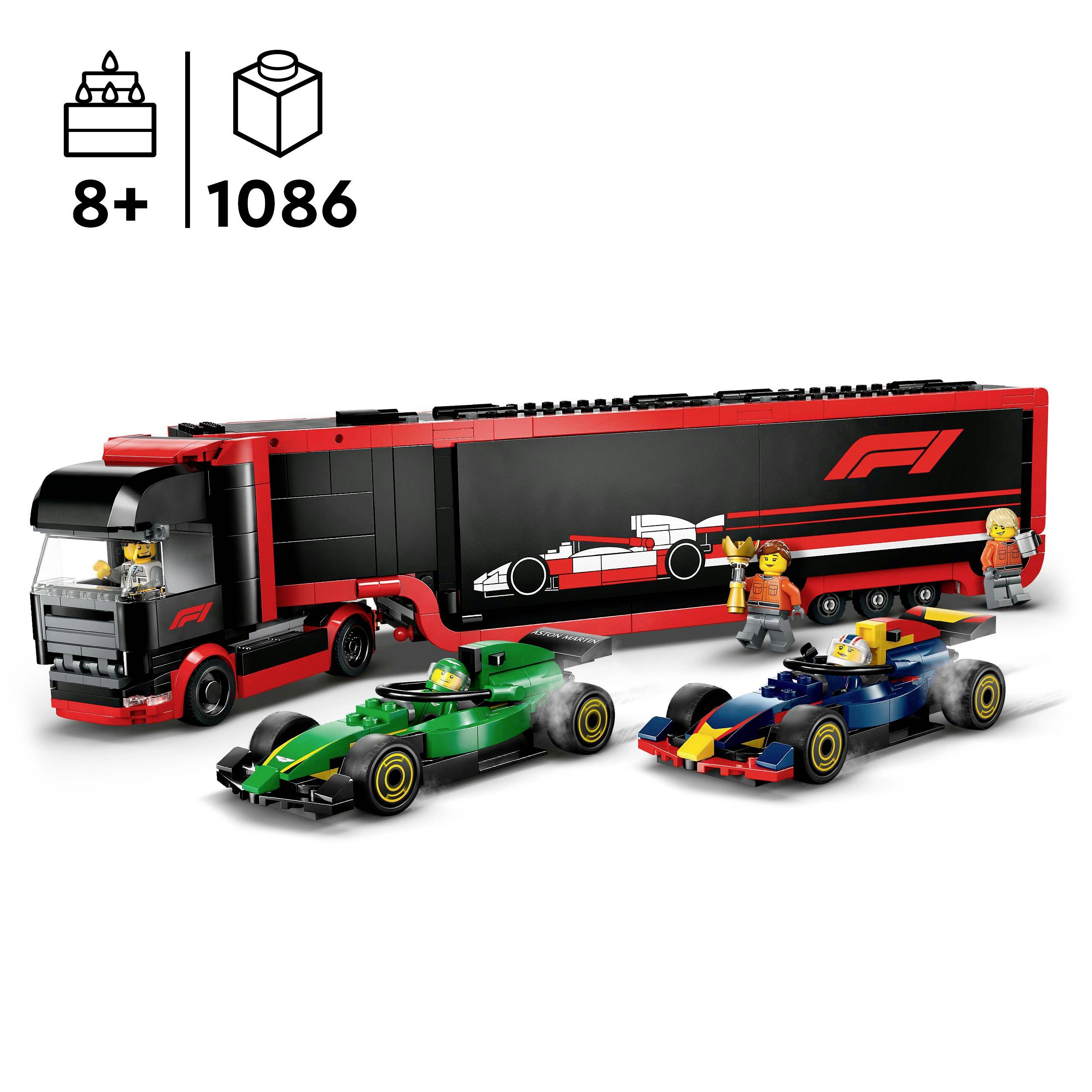 60445 LEGO® CITY Transporteur F1 ® avec voitures de course RB20 & AMR24 F1 ®