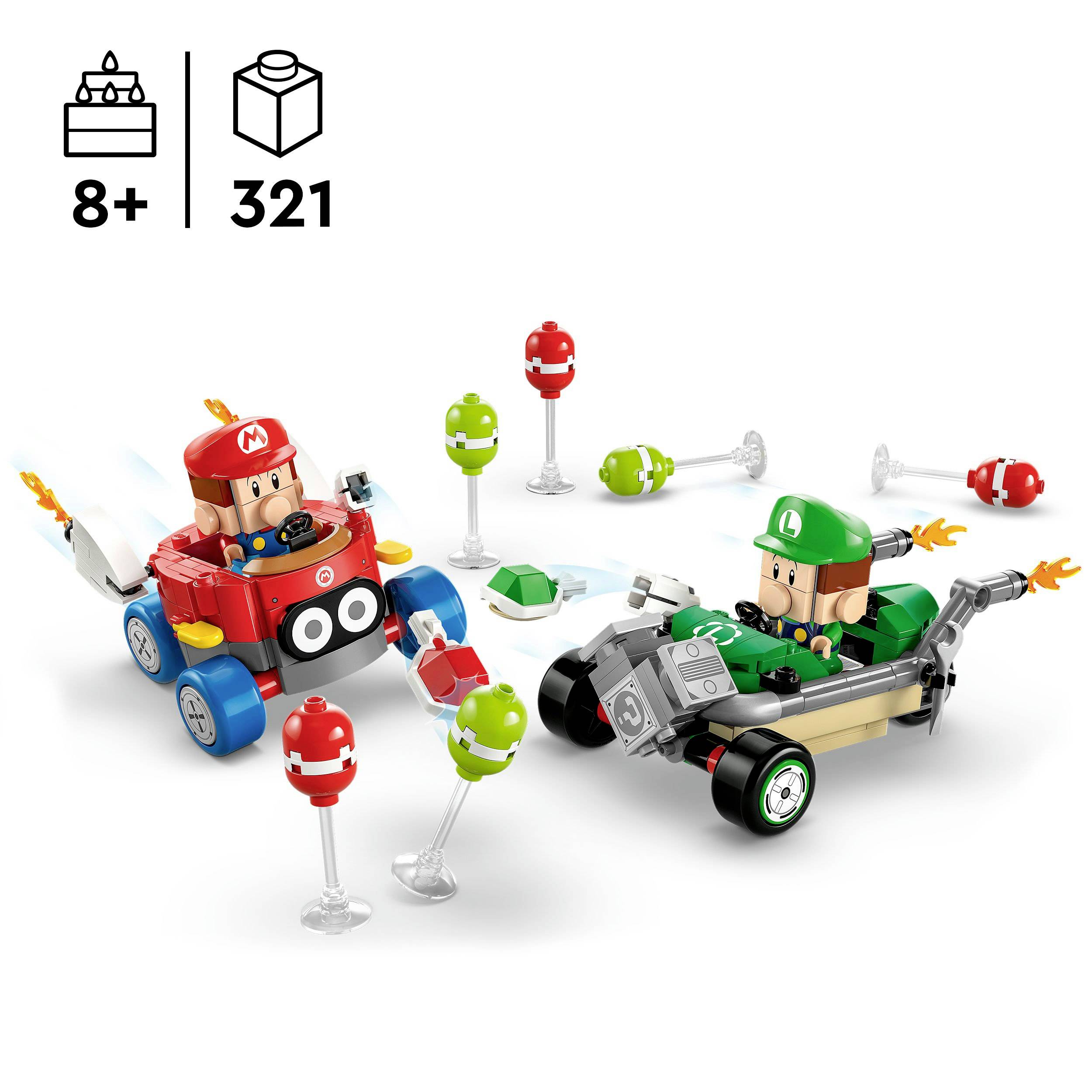 72034 LEGO® Super Mario™ Mario Kart™ - bébé Mario contre bébé Luigi