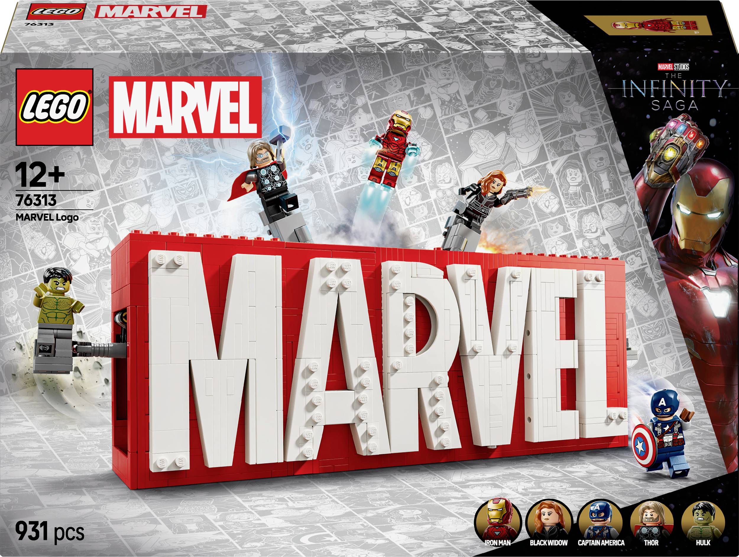 76313 LEGO® MARVEL SUPER HEROES Logo MARVEL & figurines