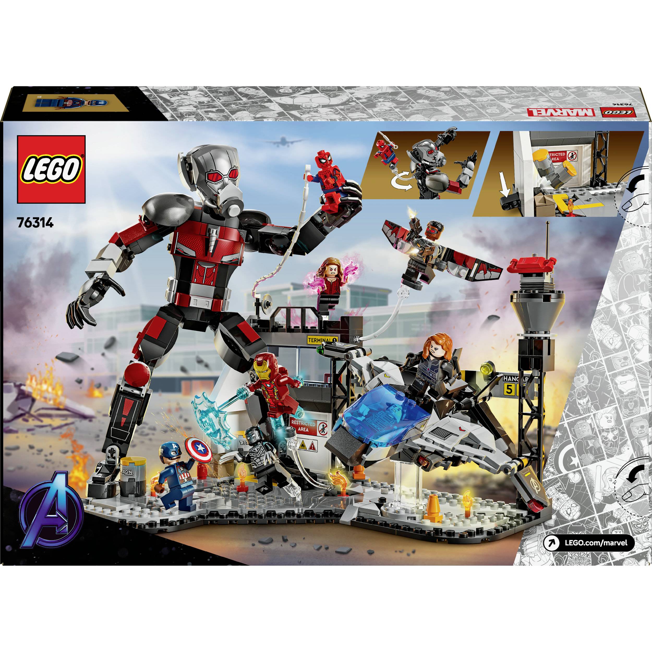 76314 LEGO® MARVEL SUPER HEROES Captain America : duel d'action civil War
