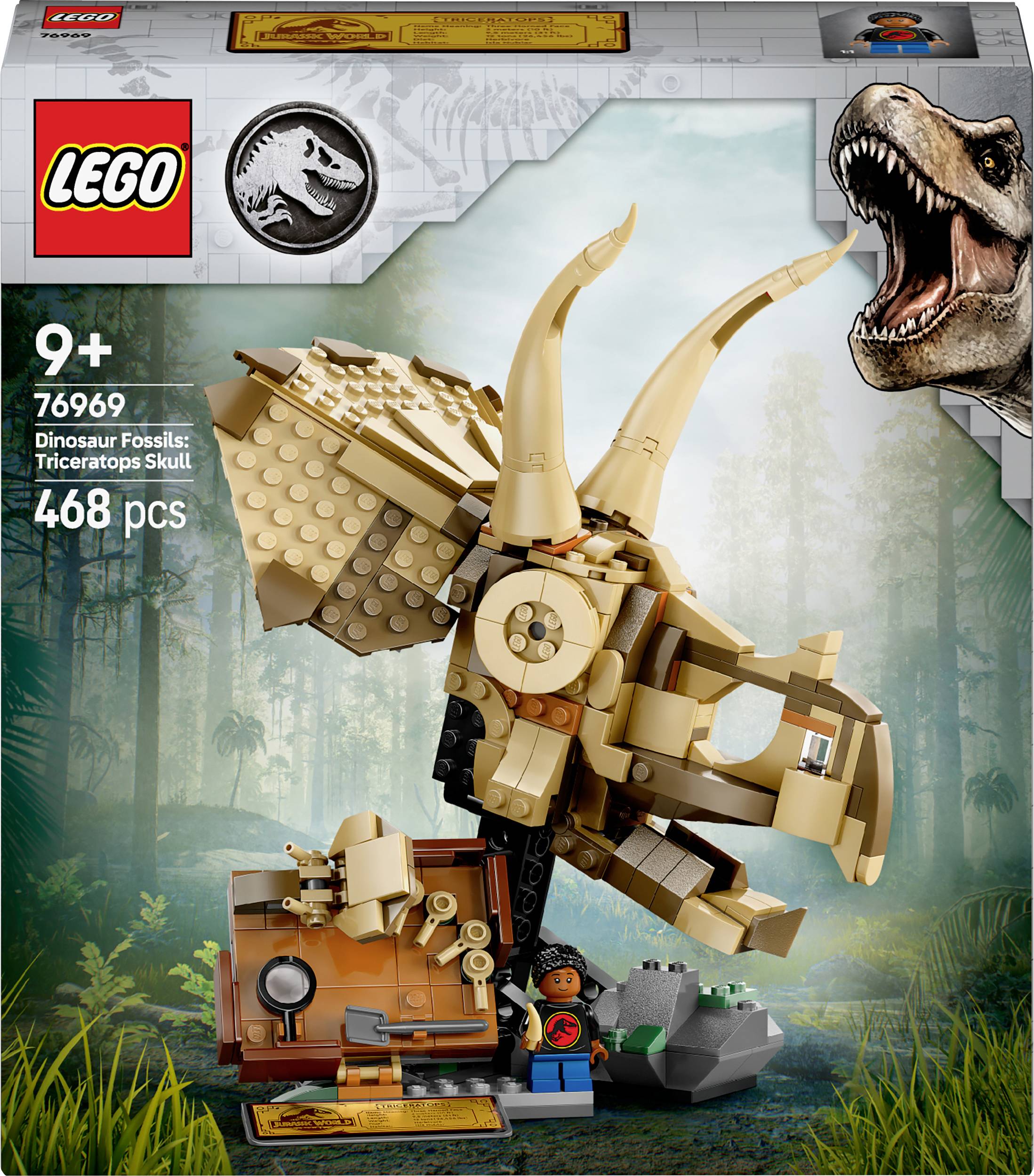 76969 LEGO® JURASSIC WORLD™ Fossiles de dinosaures : crâne de Triceratops