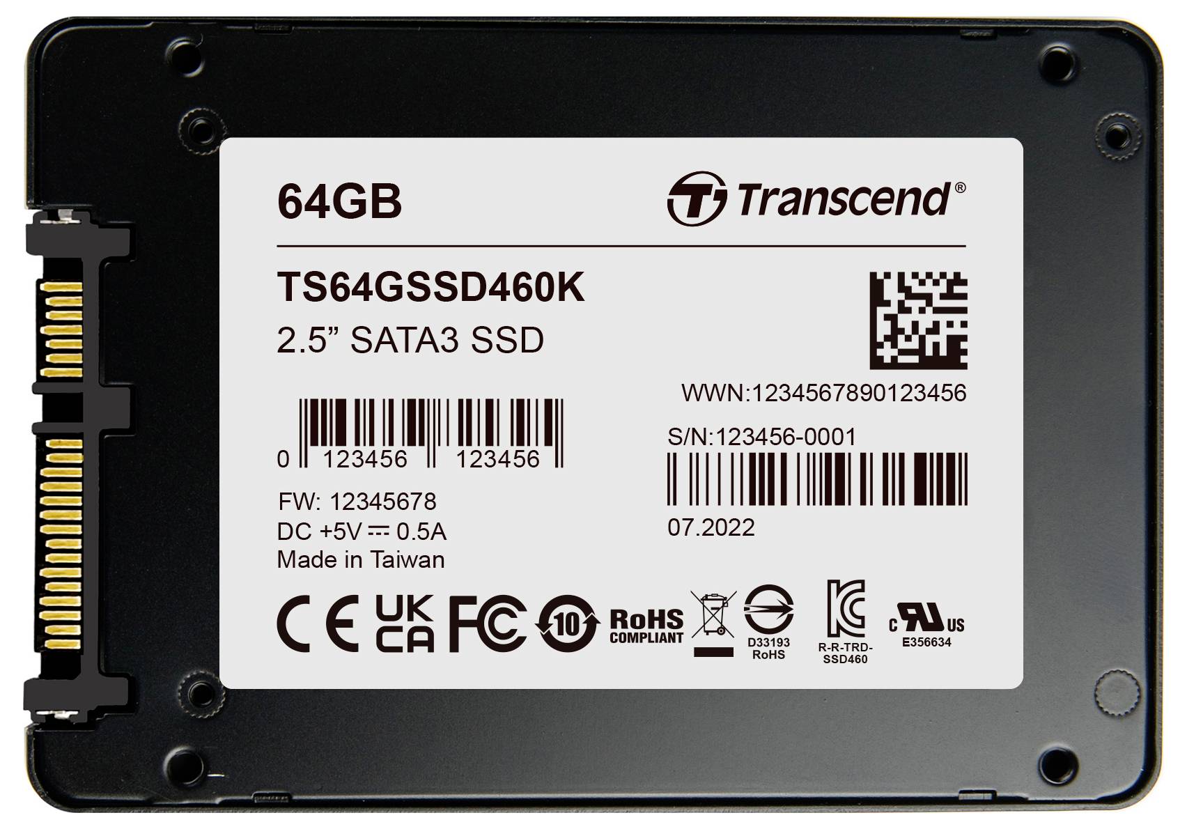 Transcend 64 GB SSD mSATA interne TS64GSSD460K-VS1