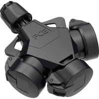 PC Electric 253822-ss Adaptateur triple Tout caoutchouc 250 V noir IP54 PC Electric 253822-ss Adaptateur triple Tout caoutchouc 250 V noir IP54