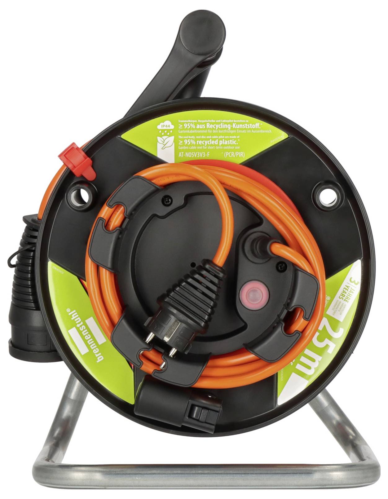Brennenstuhl 1148500 Enrouleur de câble 23 m orange Prise mâle + contact de protection