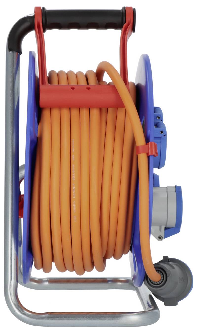 Brennenstuhl 1182690200 Enrouleur de câble 25 m orange mâle CEE 16 A 3 pôles