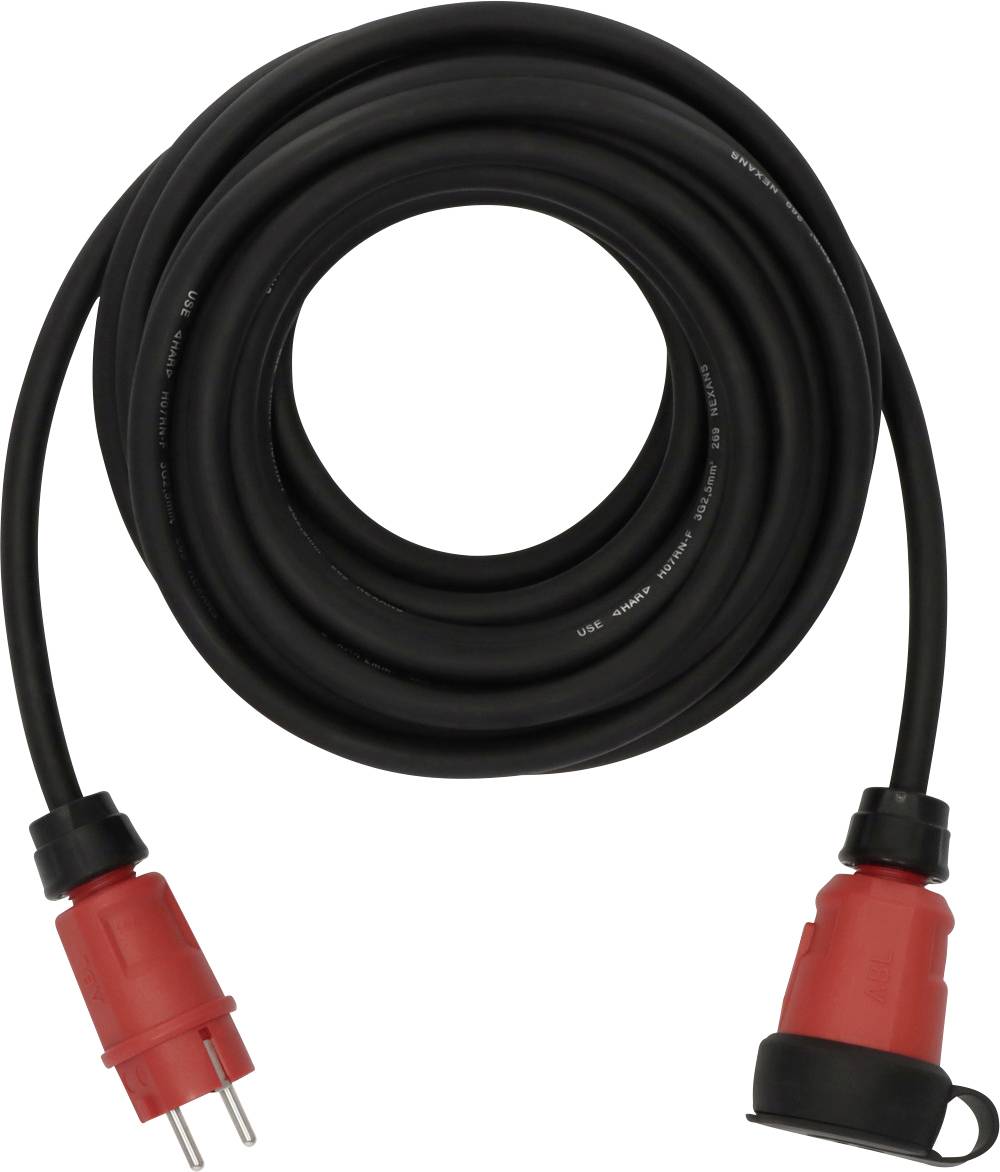 Brennenstuhl 9162100110 alimentation Rallonge 16 A noir, rouge 10 m H07RN-F 3G 2,5 mm²