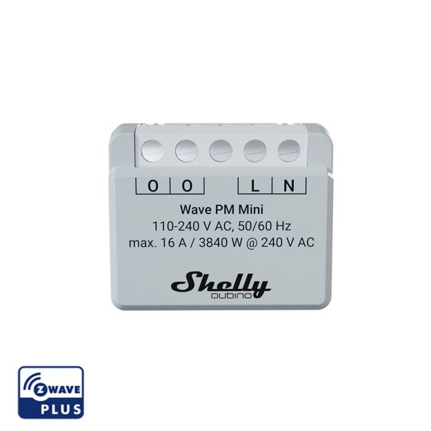 Shelly Qubino Wave PM Mini Actionneur de mesure de commutateur Z-Wave