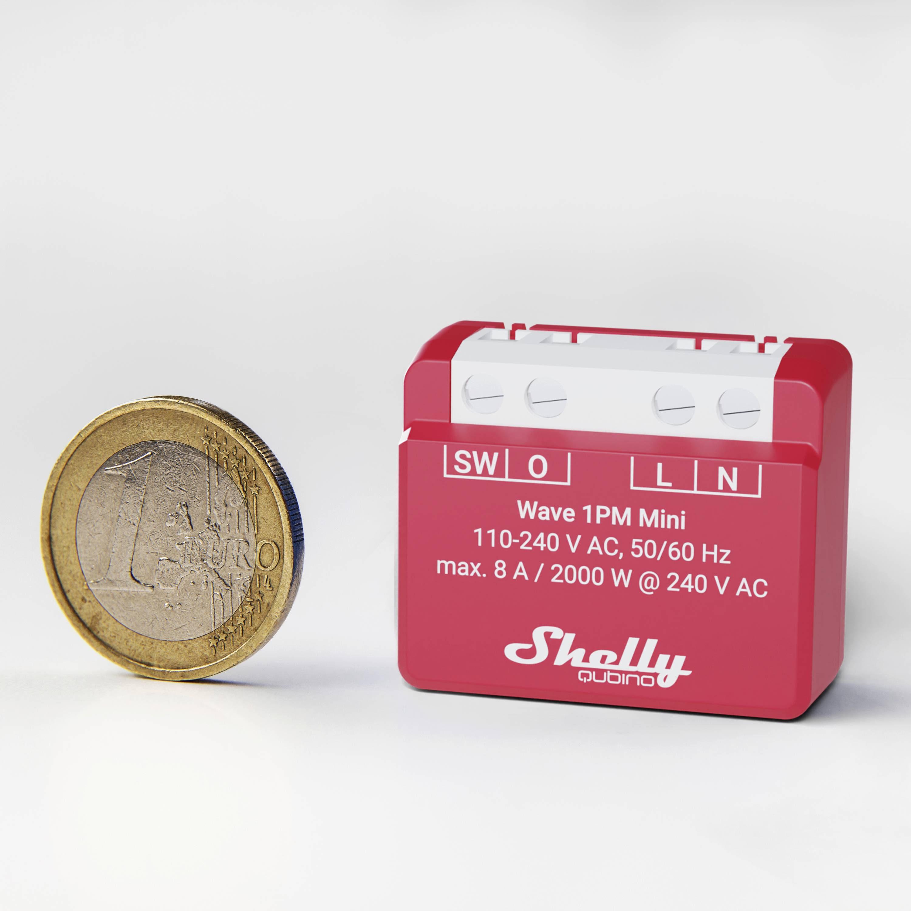 Shelly Qubino Wave 1PM Mini Actionneur de mesure de commutateur Z-Wave