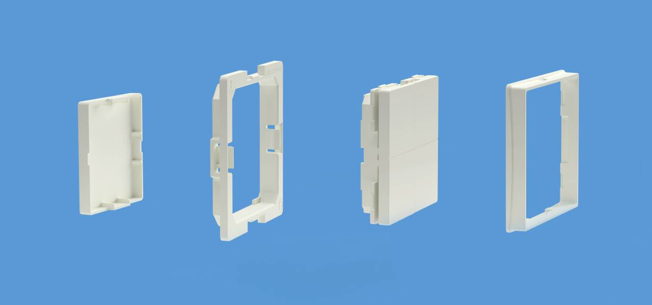 Shelly BLU Wall Switch 4 - Stand Alone Télécommande, Bouton-poussoir Bluetooth Low Energy