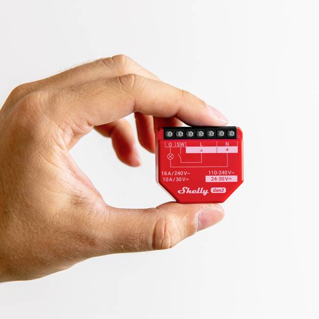 Shelly 1PM Gen3 Actionneur de mesure de commutateur Bluetooth, Wi-Fi